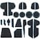 SENSHINE for Jeep Compass Accessories 2018 2019 2020 2021 NonSlip Anti Dust Cup Holder Insert Center Console Liner Door Packet Mats Premium Custom Interior 20PC Set Blue Trim
