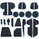 SENSHINE for Jeep Compass Accessories 2018 2019 2020 2021 NonSlip Anti Dust Cup Holder Insert Center Console Liner Door Packet Mats Premium Custom Interior 20PC Set Blue Trim