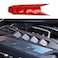 crosselec Engine Shroud Cover Panel Trims for Chevrolet Corvette C8 20202025 Accessories red