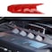 crosselec Engine Shroud Cover Panel Trims for Chevrolet Corvette C8 20202025 Accessories red