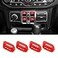 RT-TCZ RTTCZ Center Console Window Button Switch Trim Cover Decoration Interior Accessories Compatible with Jeep Wrangler JL JLU Gladiator JT 20182024Red