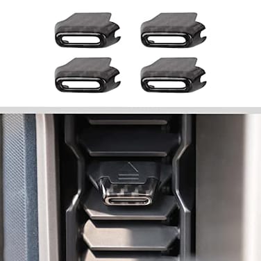 JWWY for Bronco Center Console Air Conditioning Vent Adjustment Device Decoration Cover Trim Compatible with Ford Bronco Interior Accessories 20212025 4PCS Carbon Fiber