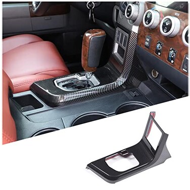 HIRUFAIT Center Console Gear Shift Panel Frame Cover Trim for Toyota Tundra 2007 2008 2009 2010 2011 2012 2013 ABS Material Car Interior Decoriation Accessories Carbon Fiber Pattern