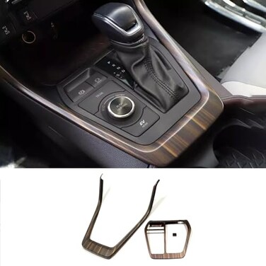 KELEIMAI Car Accessories Fit for RAV4 2019 2020 2021 2022 2023 2024 Center Console Gear Shift Control Panel Cover Interior Frame Trim Peach Wood ABS 2 PCS
