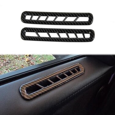 Fewshaw Inner Door Vent Air Outlet Cover Trim Accessories for 20152026 Ford Mustang Carbon Fiber Style
