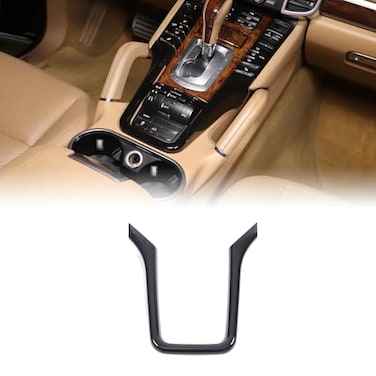 Moittellc Central Control Gear Shift Panel Trim Cover Compatible with Porsche Cayenne 20112017 Gear Shifter Console AntiScratch Panel Protector Frame Cover Accessories Gloss Black