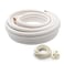 TADERUILY 25 Ft Air Conditioning Copper Tubing Pipe Extension 14 12 38 PE Thickened for Mini Split AC and Heating Equipment Insulated Coil Line HVAC Refrigerant with Nuts 14 38 38 PE WITH NUTS