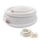TADERUILY 50 Ft Air Conditioning Copper Tubing Pipe Extension 14 12 38 PE Thickened for Mini Split AC and Heating Equipment Insulated Coil Line HVAC Refrigerant with Nuts 14 12 38 PE WITH NUTS