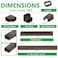 Forestchill 4W 25Ft Decorative PVC Line Set Cover Kit for Ductless Mini Split Air Conditioner Central AC and Heat Pump Brown
