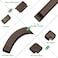 Forestchill 4W 25Ft Decorative PVC Line Set Cover Kit for Ductless Mini Split Air Conditioner Central AC and Heat Pump Brown
