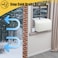 Powrocket 2 Pack Foam Block for UShape Window AC UnitsWindow AC Curtain Side Foam Block with Weather Seal TapeStop Cold Drafts Air LeakWinter SummerCompatible with Midea Air Conditioner