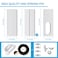 YoleShy Portable Air Conditioner Window Kit with Coupler Adjustable Window Seal for AC Unit Sliding AC Vent Kit for Exhaust Hose Universal for Ducting with 59 Inches Diameter