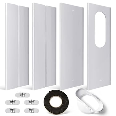 YoleShy Portable Air Conditioner Window Kit with Coupler Adjustable Window Seal for AC Unit Sliding AC Vent Kit for Exhaust Hose Universal for Ducting with 59 Inches Diameter