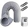 RunNico Portable AC Hose Insulation Sleeve Air Conditioner Hose Cover Wrap Fits 5 59 Diameter Exhaust Hose Easy Installation AC Duct Insulation Wrap Light Gray