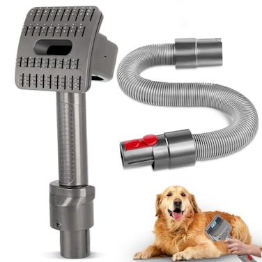 ACCTDLF Groom Tool for Dyson Pet dog Attachment Brush compatible with Dyson V7 V8 V10 V11 V15 Vacuum Cleanerswith Trigger Lock Extended Vacuum Hose