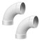 GULUANT 2 Pack Replacement Central Vacuum 90 Degree Sweep Prevents Clogs Elbow Fitting for 2 Inch Vacuum Pipe