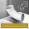 GULUANT 2 Pack Replacement Central Vacuum 90 Degree Sweep Prevents Clogs Elbow Fitting for 2 Inch Vacuum Pipe