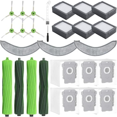 MIXEAL 25 Pack Replacement Parts Compatible with iRobot Roomba Combo 10 MaxCombo j9Combo j7Plus Vacuum Only Combo series 2 Brushes3 Mop Pads6 FiltersSide BrushesBags