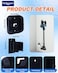 MyKEEPOW Wall Mount Holder Compatible with Wyze Cordless Vacuum S Vacuum Cleaner Attachments Accessories for Home Kitchen 2 Pack