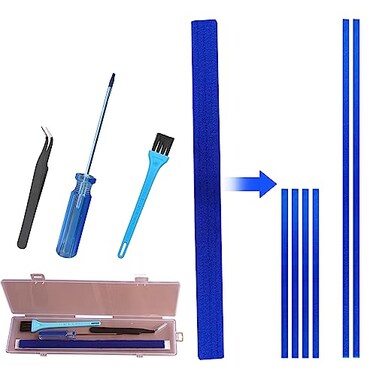 tuvisin Plush Strip compatible with Dyson V6 V7 V8 V10 V11 Soft Roller Cleaner Head Blue Brush Plush StripBottom StripFelt Strip Replacement Parts