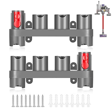 Charlux Accessory Holder for Dyson V15 V12 V10 V8 V7 Gen5 Attachment Holder Wall Mount Tool Holder Organizer Accessories for Dyson Vacuum Cleaner Use On Docking Station Or On Wall2 Pack