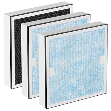 Carmerny HEPA Activated Carbon Filter Replacement Set Compatible with AlorAir CleanShield HEPA 550 Air Scrubber Pack of 3