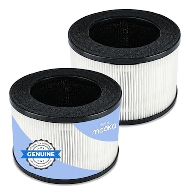 MOOKA Genuine True H13 HEPA Air Filters Replacement for M01 Purifier Removes Dust Smoke Odor Dander Pollen 2Pack