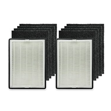 PUREBURG Replacement Filter Compatible with LEVOIT LVH126 Air Purifier Filter Parts LVH126RF 2 H13 True HEPA and 8 Activated Carbon Pre Filters 10 Piece Pack