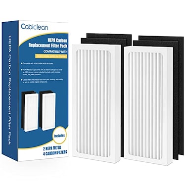 Cabiclean 2 Pack 04383 04384 Replacement Filter Compatible with Hamilton Beach 04383 Air Purifier 04384 04385 04386A HEPA Filter Replacement Replace Part 990051000