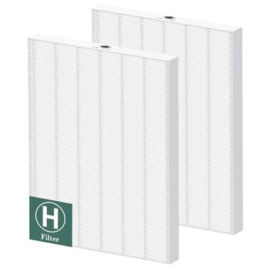 Cabiclean 116130 Replacement Filter H Compatible with Winix 55002 AM80 Air Purifiers HEPA Filter for Dust Pollen Hair Pet Dander Smoke 2 PackWhite