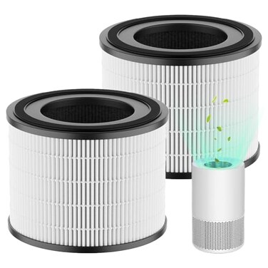 CHAMONNY APS0610L Filter Replacement 3in1 H13 True HEPA Activated Carbon Filter Compatible with MOOKA APS0610L Air Purifier 2 Pack