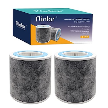 Flintar HP102 Replacement Filter Made in TAIWAN Compatible with Shark Air Purifier HP100 HP102 HC450 HC451 HC452 HC455 Compares to Part HE1FKBAS and HE1FKPET 2Pack