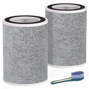 Leemone True HEPA HP201 HP202 Filter Replacement for Shark HP200 Series HC502 Air Purifier MAX3in1 H13 Grade Filter Part HE2FKBAS HE2FKBASMB2 Pack