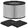 Ontheone 50250S HEPA Filters Replacement Carbon PreFilter Set Compatible with Honeywell 24000 24500 50250S 52500 Air Cleaner Purifier Part Number 24000 1 HEPA 2 Carbon PreFilter