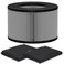 Ontheone 50250S HEPA Filters Replacement Carbon PreFilter Set Compatible with Honeywell 24000 24500 50250S 52500 Air Cleaner Purifier Part Number 24000 1 HEPA 2 Carbon PreFilter