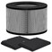 Ontheone 50250S HEPA Filters Replacement Carbon PreFilter Set Compatible with Honeywell 24000 24500 50250S 52500 Air Cleaner Purifier Part Number 24000 1 HEPA 2 Carbon PreFilter