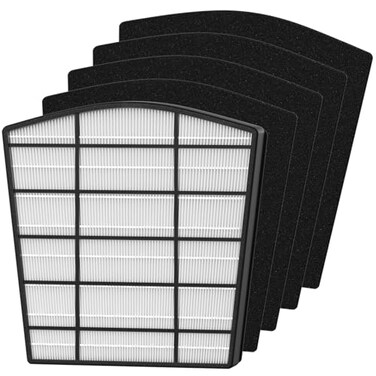 Allisfresh HP800 HEPA Filter Replacement Set Compatible with Hunter HP800 Multi Room Large Console Air Cleaner Purifier Part Number HHF800VP HPF800 1 HEPA Filter and 4 Carbon PreFilter
