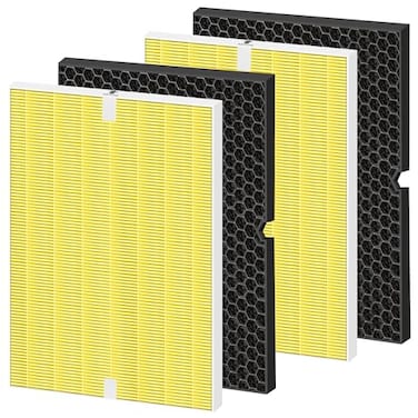 Pulluty 116131 Replacement Filter I for Winix C555 55002 Am80 Plasmawave Air Purifier True HEPA Carbon Filter2 Set
