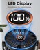 buywoo Portable Mini Personal Fan Small Rechargeable Battery Powered Stroller Fan for Desk Strong Clamp Grip 360 Rotation 3Speed LED Display Clip On Cooler for Bed Golf Cart Office Black