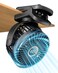 buywoo Portable Mini Personal Fan Small Rechargeable Battery Powered Stroller Fan for Desk Strong Clamp Grip 360 Rotation 3Speed LED Display Clip On Cooler for Bed Golf Cart Office Black
