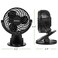 HOLMES Holmes 4 OnTheGo Personal Fan with Clip 3 Speed Settings 360 Rotation Rechargeable Battery USBC Charging Compact Portable Design Black Ideal for Desks Personal Spaces
