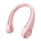 Morelax Neck Fan USB Rechargeable Personal Fan 3 Speeds Adjustable Large air outlet Powerful Strong Wind Adjustable 360 Cooling Super Quiet No Blade Design No Hair Twisting Small Pink