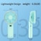 Peiyuu Portable Fan 4000mAh USB Rechargeable 180 Foldable Mini Desk Fan with 6 Wind Speed LCD Digital Display Lanyard as Neck Fan Ultra Quiet