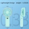 Peiyuu Portable Fan 4000mAh USB Rechargeable 180 Foldable Mini Desk Fan with 6 Wind Speed LCD Digital Display Lanyard as Neck Fan Ultra Quiet