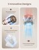 Coolwill Portable Mini Handheld Turbo Fan 4 Speed High Velocity Personal Max 16H Cooling Time Rechargeable Purse Travel Essentials for VacationBeachTrip Pink