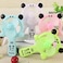 Skystal One Color Mini Manual Panda Pattern Handheld Fan Comes Randomly in Four Colors Plastic Personal Student Fan Children Hand Press Manual Fan Kids Toy Fan Green White Blue Pink Random