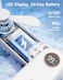 SWEETFULL Portable Handheld Mini Fan with LED Display 3in1 Personal Foldable USB Rechargeable Hand Held Fan Flashlight for Travel Lash Eyelash Cute Small Pocket for Women Girls