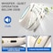 TFQXA1Z Portable Silent Clip On Bladeless Fan Rechargeable Wearable Fan HandsFree Waist Neck Cooling 3 Speeds 6H Runtime USBC Fast Charge White