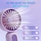 VanSmaGo 6 Pack Mini Handheld Fans USB Rechargeable Personal Fan Set with 3 Speeds Small Portable Fans for Group Travel Classroom Event Bags Office Sharing Team Gifts