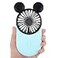 Kbinter Cute Mouse Personal Mini Fan Rechargeable Handheld USB Fan 3 Adjustable Wind Speeds and Wearable Design Portable Pocket Size for Indoor Or Outdoor Activities Blue